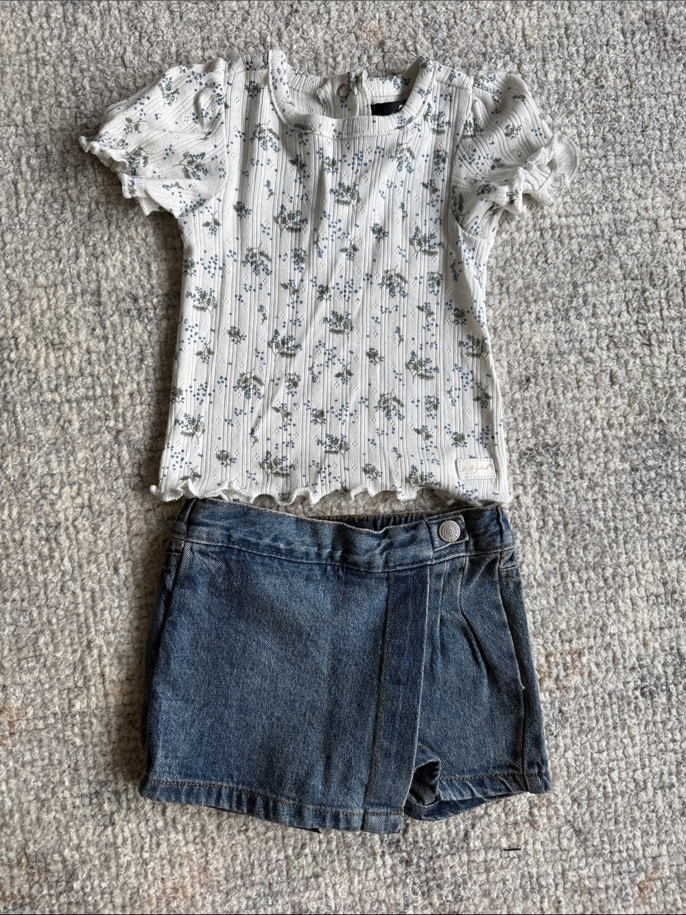 7 For All Mankind Skort and Pointelle Top